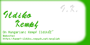ildiko kempf business card